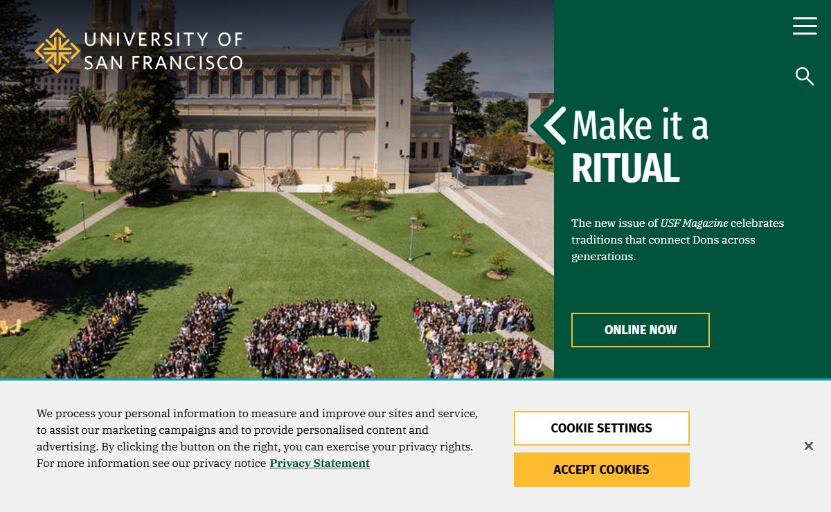 University of San Francisco Homepage | University of San Francisco