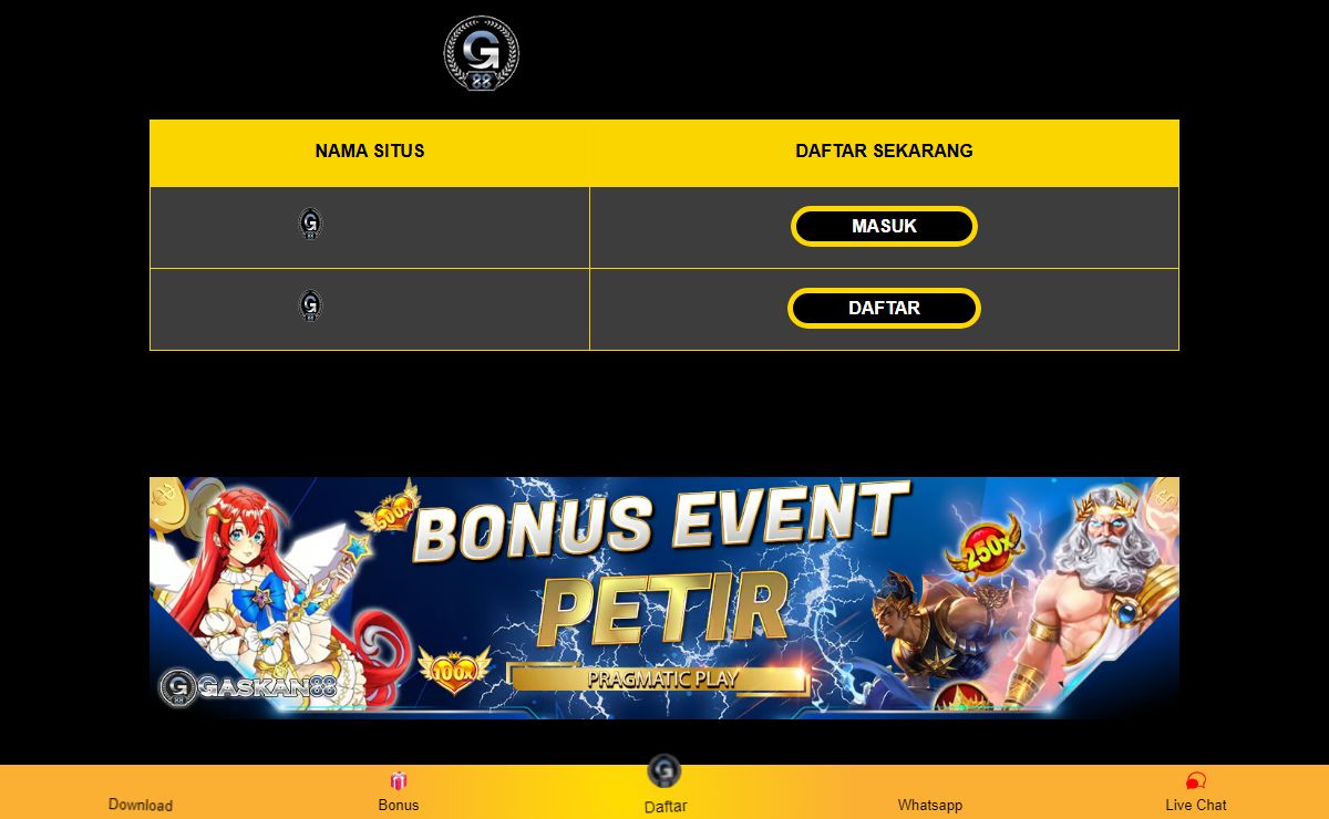 GASKAN88 : Daftar Situs Games Online Slot Gacor Mudah Maxwin Hari Ini