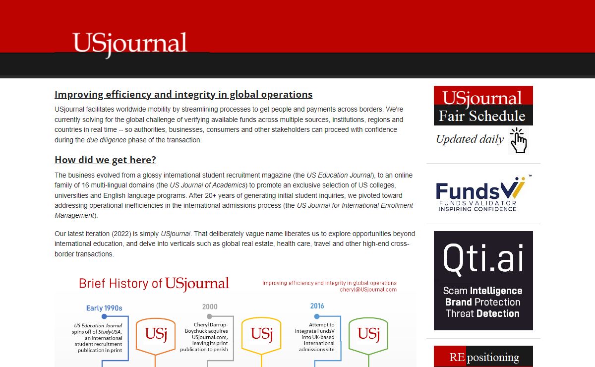 USjournal: Improving efficiency and integrity in global operations