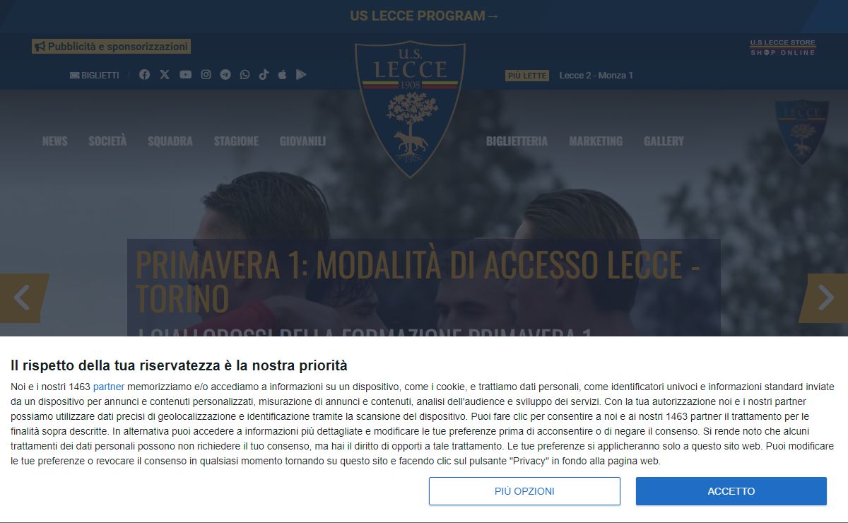 U.S. Lecce - Sito ufficiale