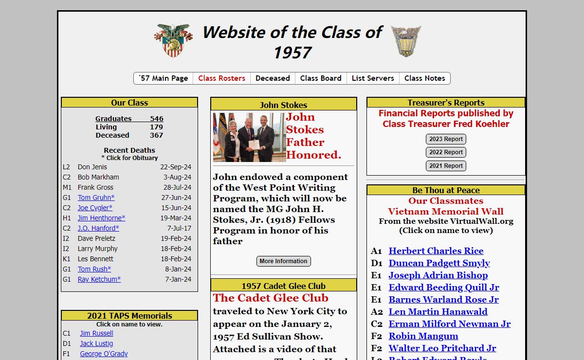 USMA 1957 WebSite