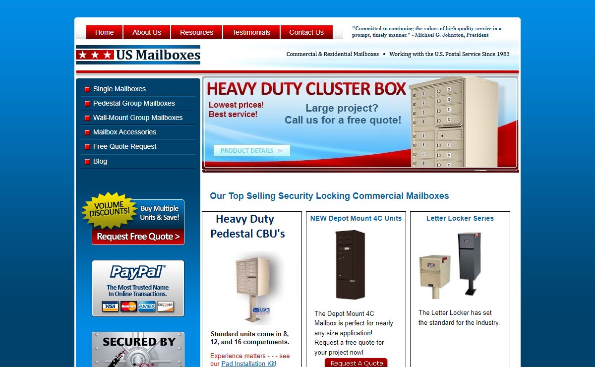 Commercial Mailboxes, Commercial & Residential Security Mailboxes, Cluster Mailbox Units, & Locking Mail Boxes | USPS Approved Commercial Mailboxes - US Mailboxes