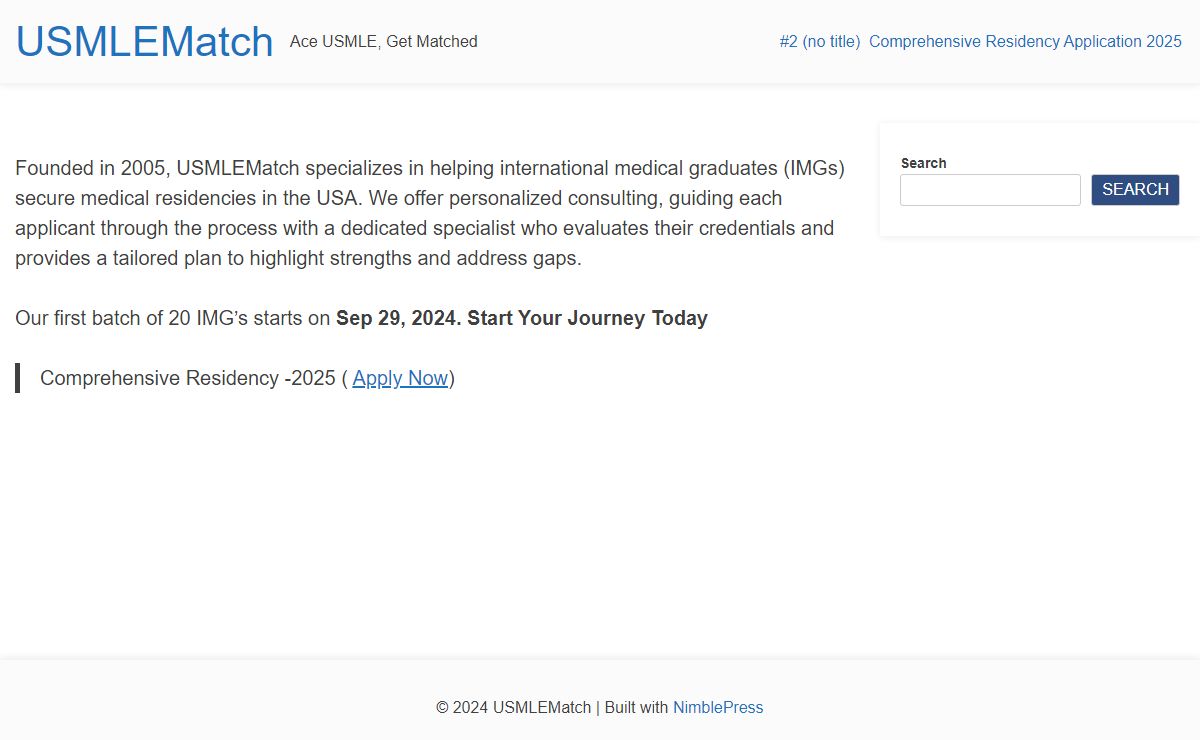 USMLEMatch – Ace USMLE, Get Matched