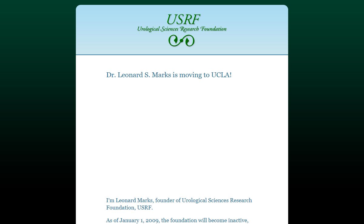 Urological Sciences Research Foundation - USRF
