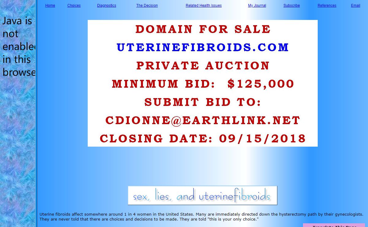 sex, lies, and uterine fibroids