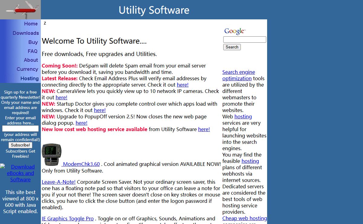 Utility Software, Home Of ModemChk, Analog Picker, SnapShotPro, PopupOff & AutoZipBackup