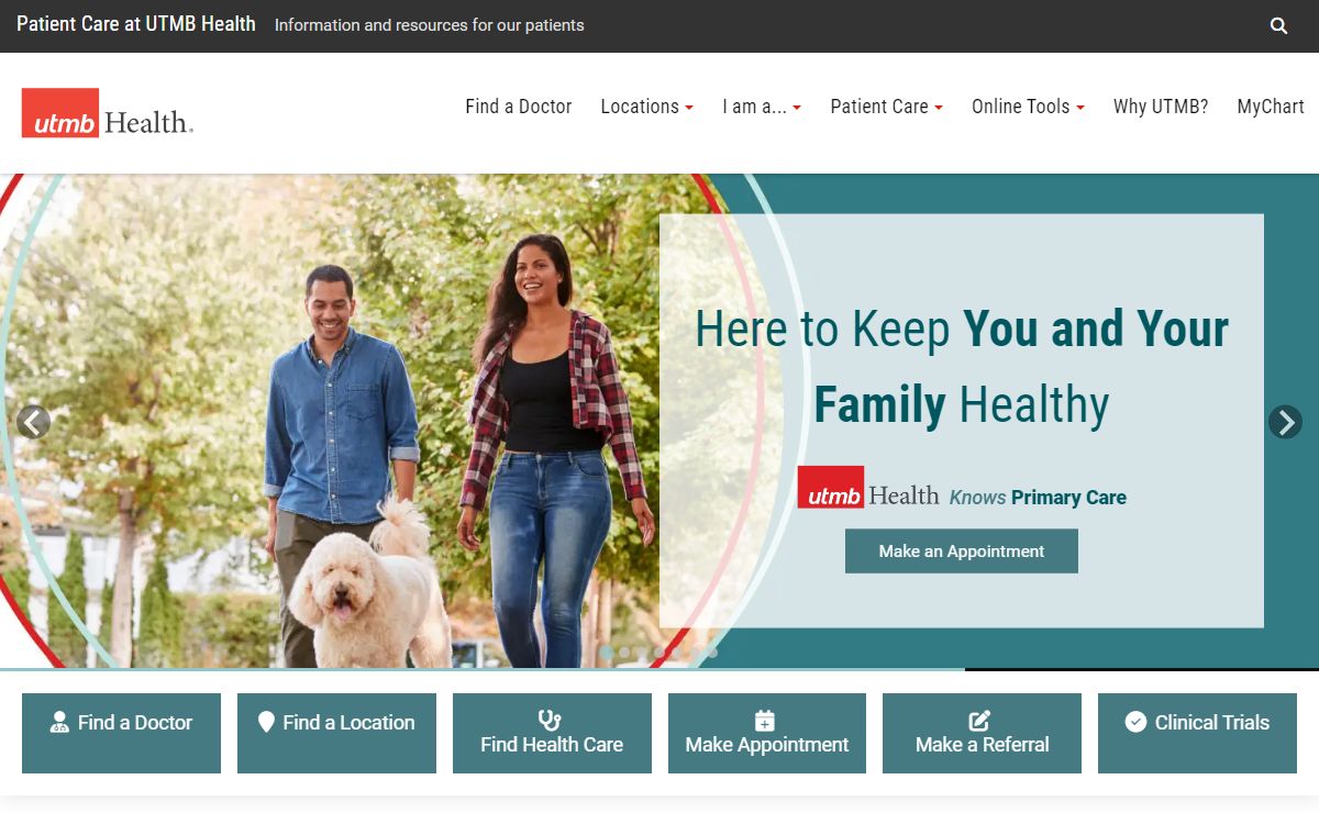 UTMB Health Patient Care Web Portal