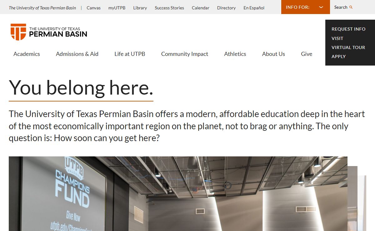 The University of Texas Permian Basin | UTPB Home
