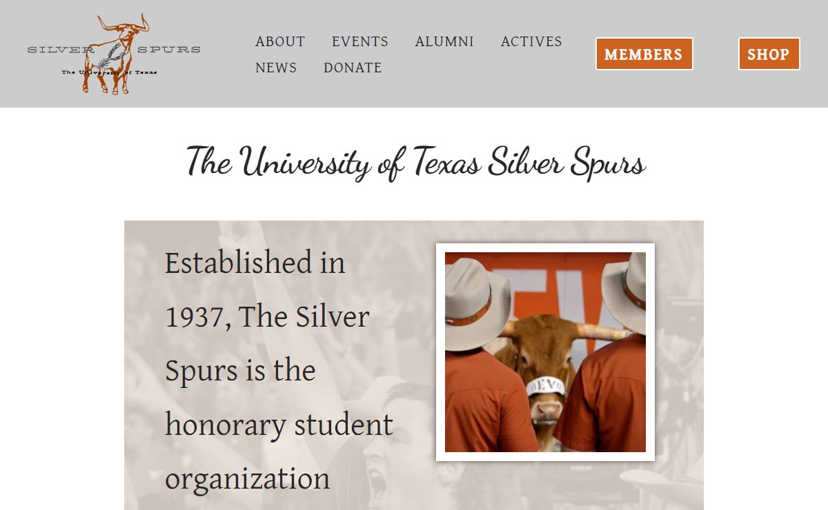 Silver Spurs 🤘 University of Texas Honorary Organization