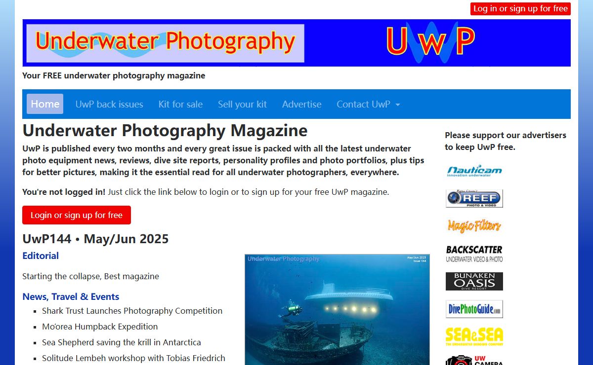 UwP, Your FREE underwater photography magazine