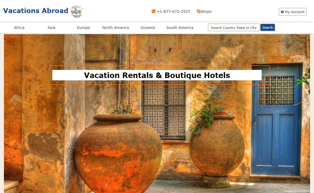 Vacations Abroad: Vacation Rentals and Boutique Hotels