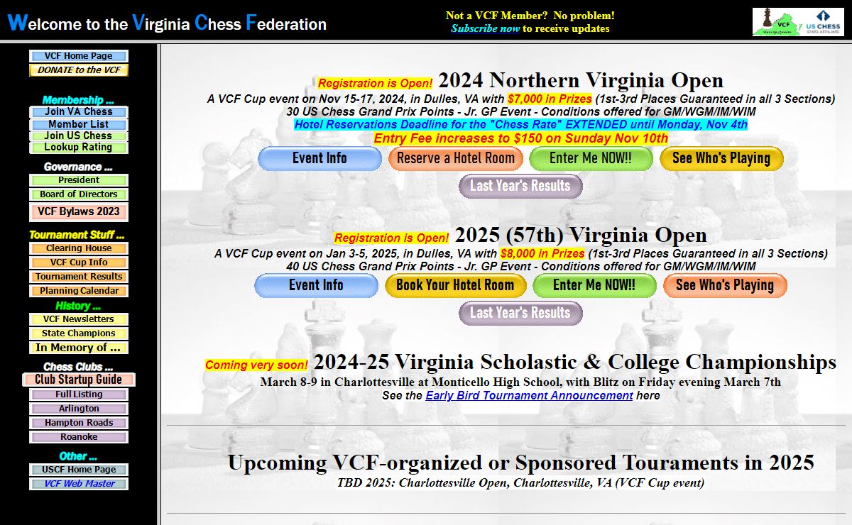 Virginia Chess Federation (www.vachess.org)