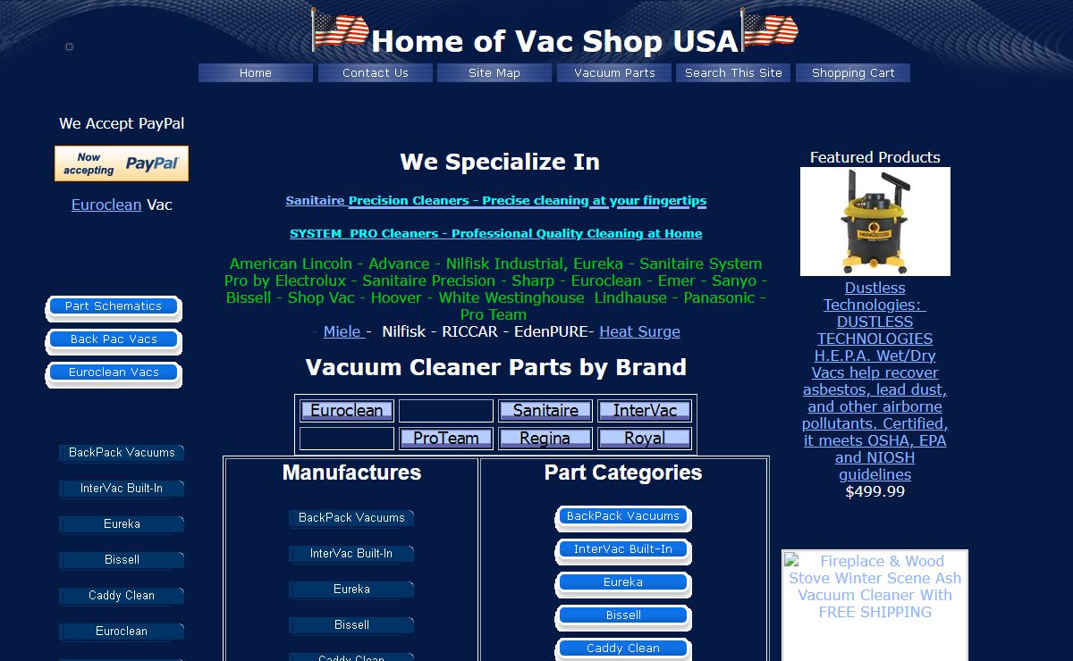 Vacuum Cleaners Household Commercial HEPA Central Back pack Wet Dry, discount prices, Euroclean