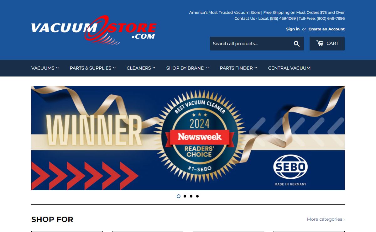 Best vacuum cleaners, parts, and supplies all in one place