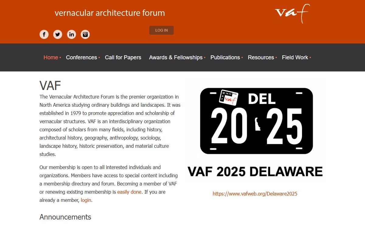 Vernacular Architecture Forum - Home