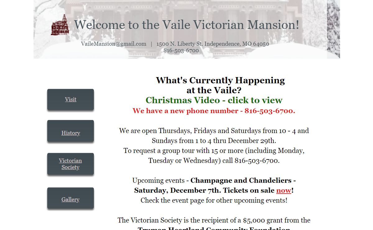 HOME | vailemansion | Vaile Victorian Society | Independence MO