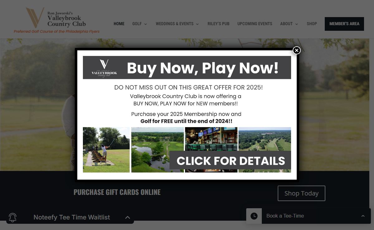 Ron Jaworski's Valleybrook Country Club - Open to the Public