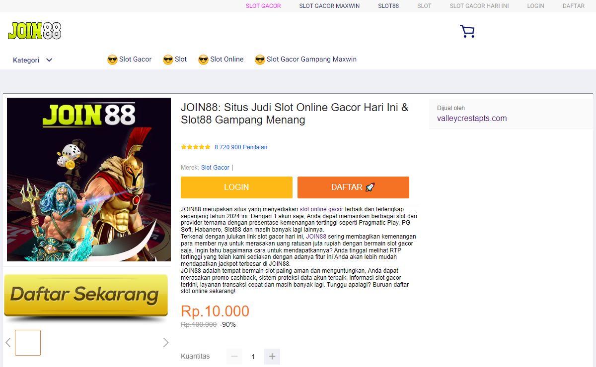 JOIN88: Situs Judi Slot Online Gacor Hari Ini & Slot88 Gampang Menang
