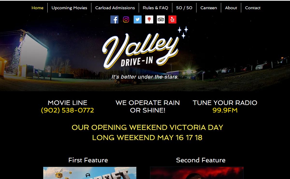 Valley Drive In Theatre | 5934 Highway 1 Cambridge Nova Scotia