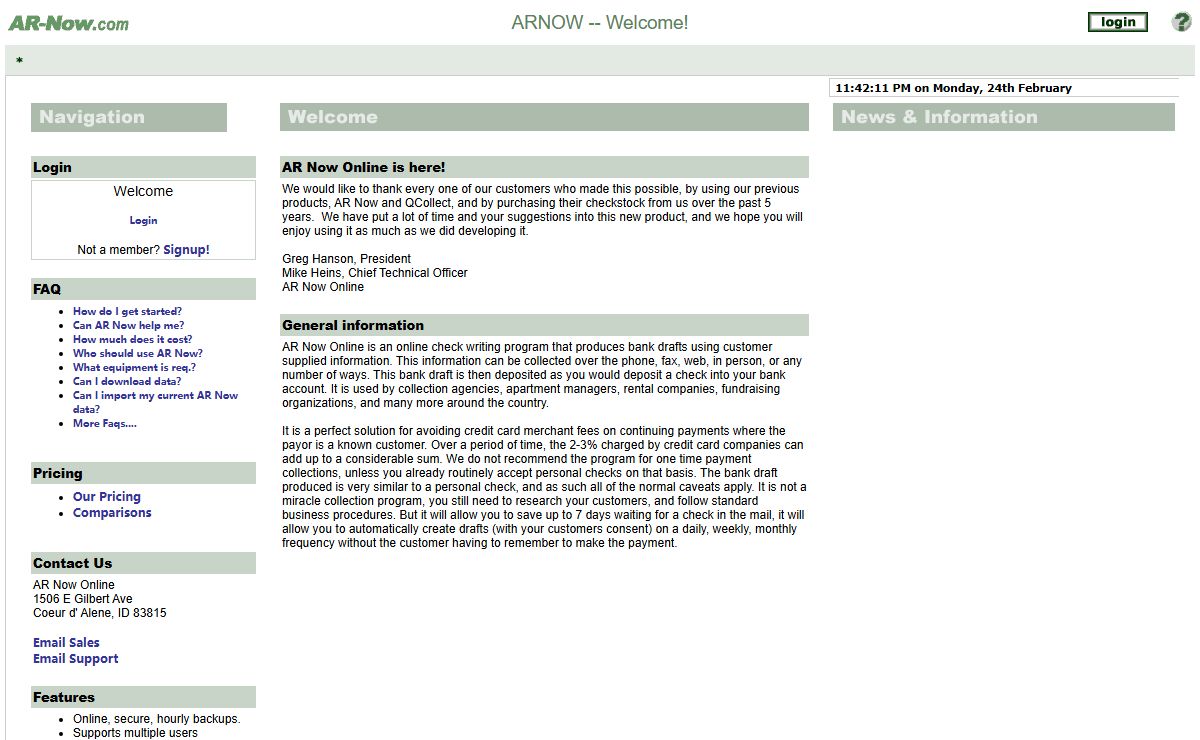 ARNOW -- ARNOW -- Welcome!