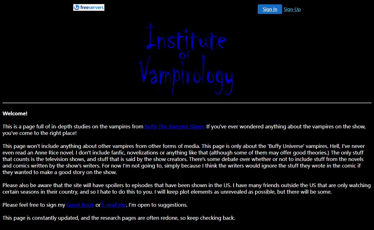 Institute of Vampirology