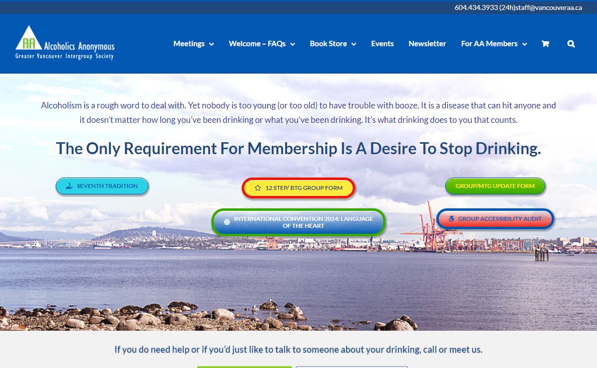 Home | Alcoholism Recovery | Greater Vancouver Intergroup Society AA