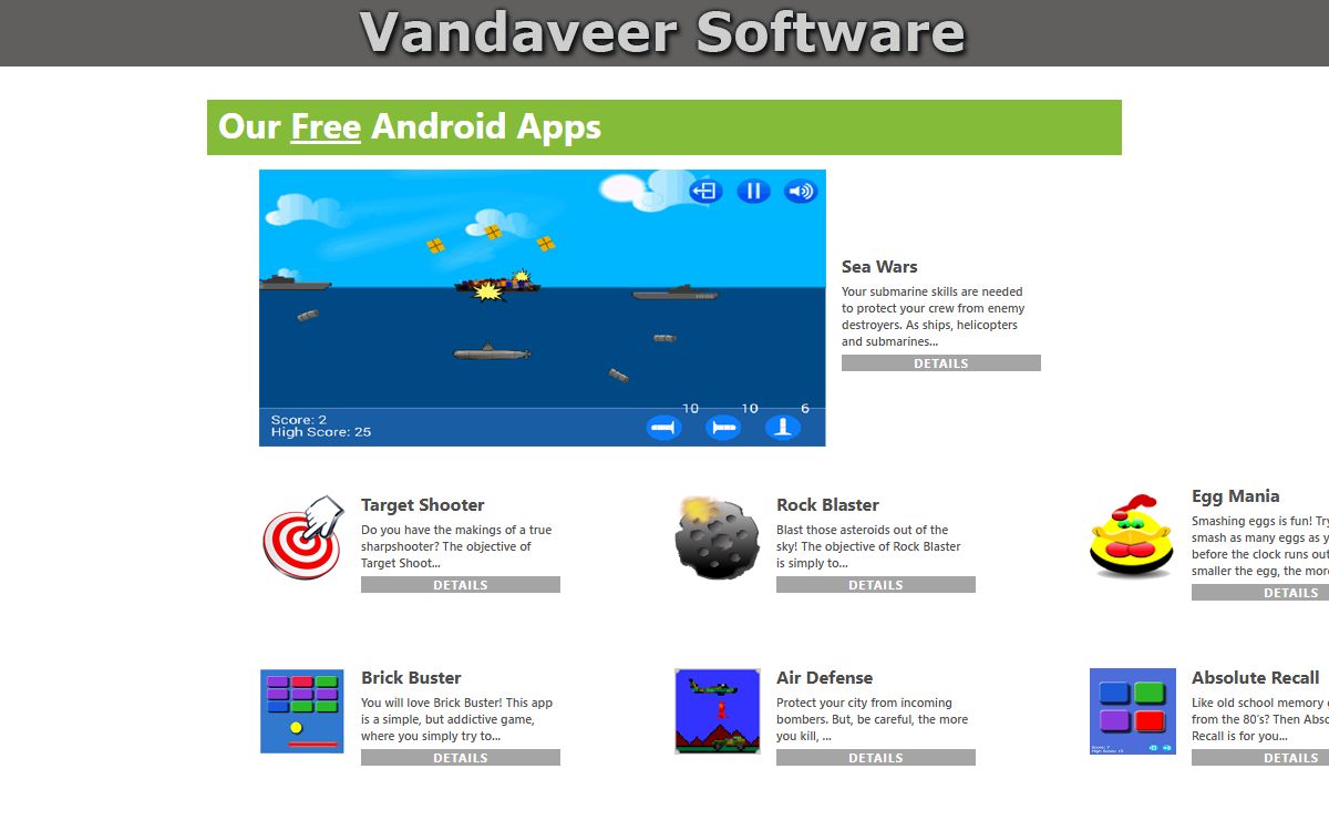 Vandaveer Software - Making Android Games Awesome!