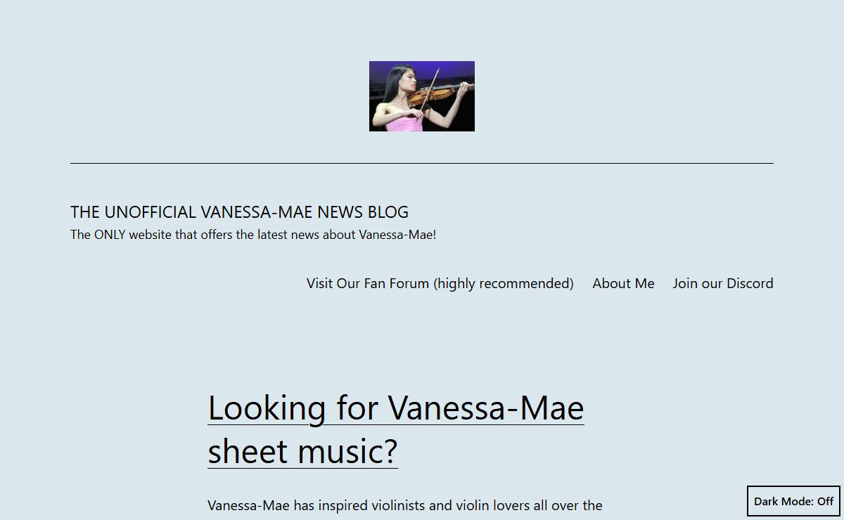 Unofficial Vanessa-Mae News Blog