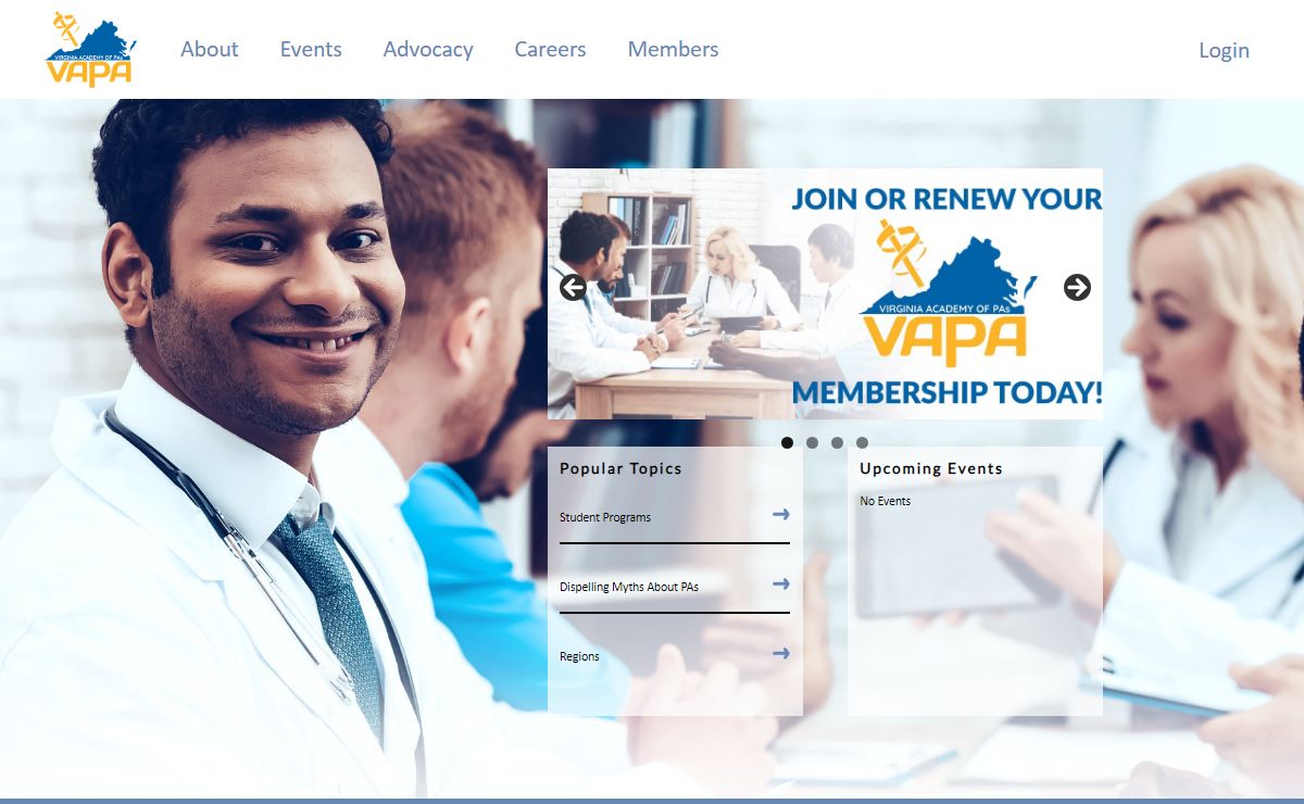 Virginia Academy of Physician Assistants – The Virginia Academy of Physician Assistants is the professional voice and advocate for PAs and PA Students in Virginia.