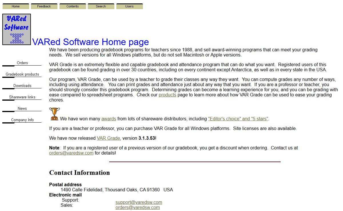 VARed Software Home page