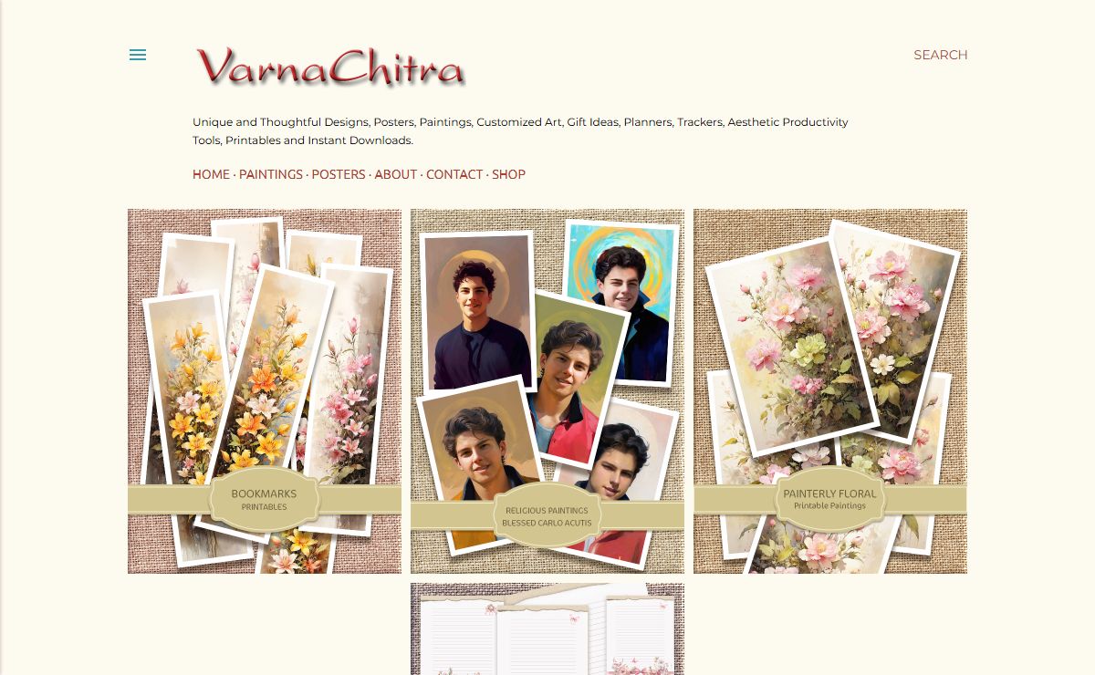 VarnaChitra : Handmade and Digital Paintings, Posters, Designs, Planners and Productivity Tools