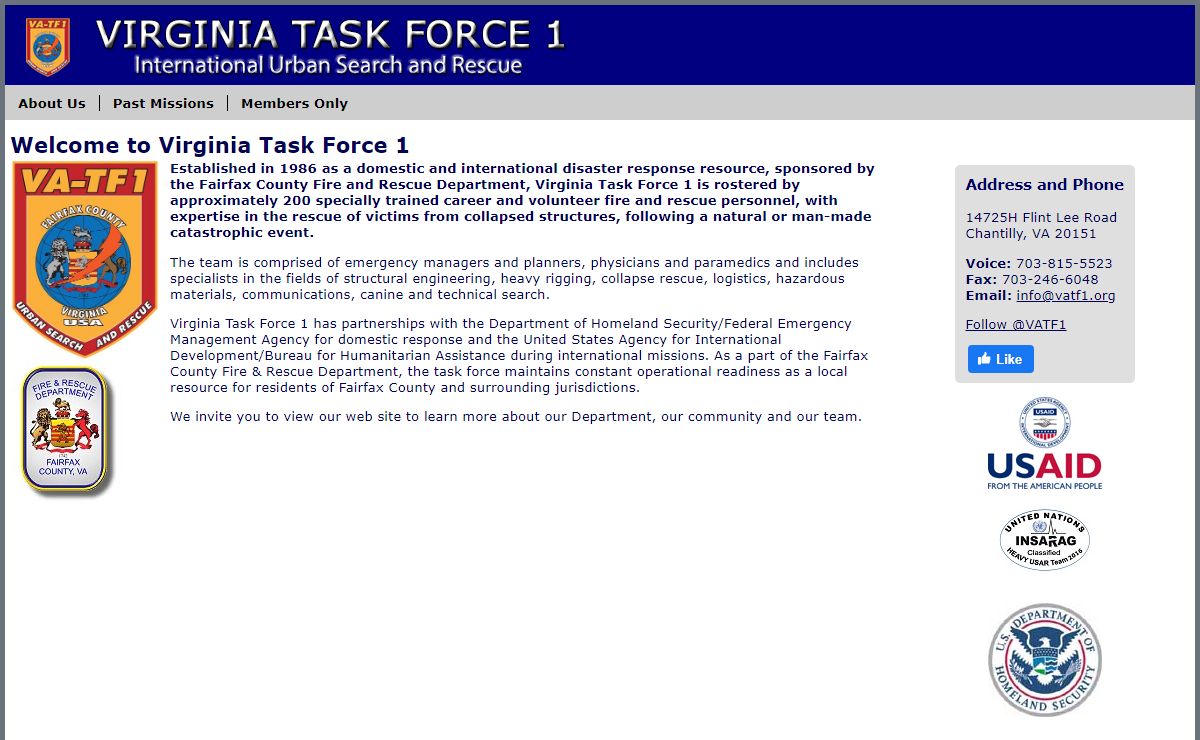 Virginia Task Force 1 - International Urban Search and Rescue