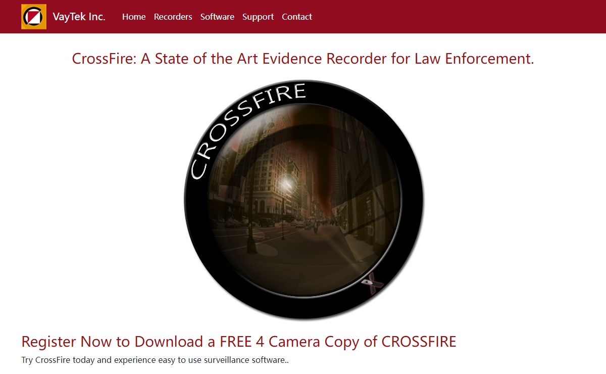 VayTek, Video and Evidence IP Recorder, CrossFire, Evidence Recording, IP Camera Recorder, Digital Imaging, Meth Labs, Security Applications, Meth Detection, Anti-Glare, John Kesterson, Camera, Ultrascope, Fingerprints, Video Chat Room, Micro Lenses, Micro Cameras, Pigment Damage, Dermal Print