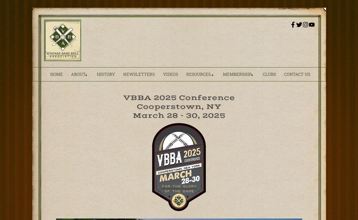 VBBA Vintage Base Ball Association – Historic Base Ball