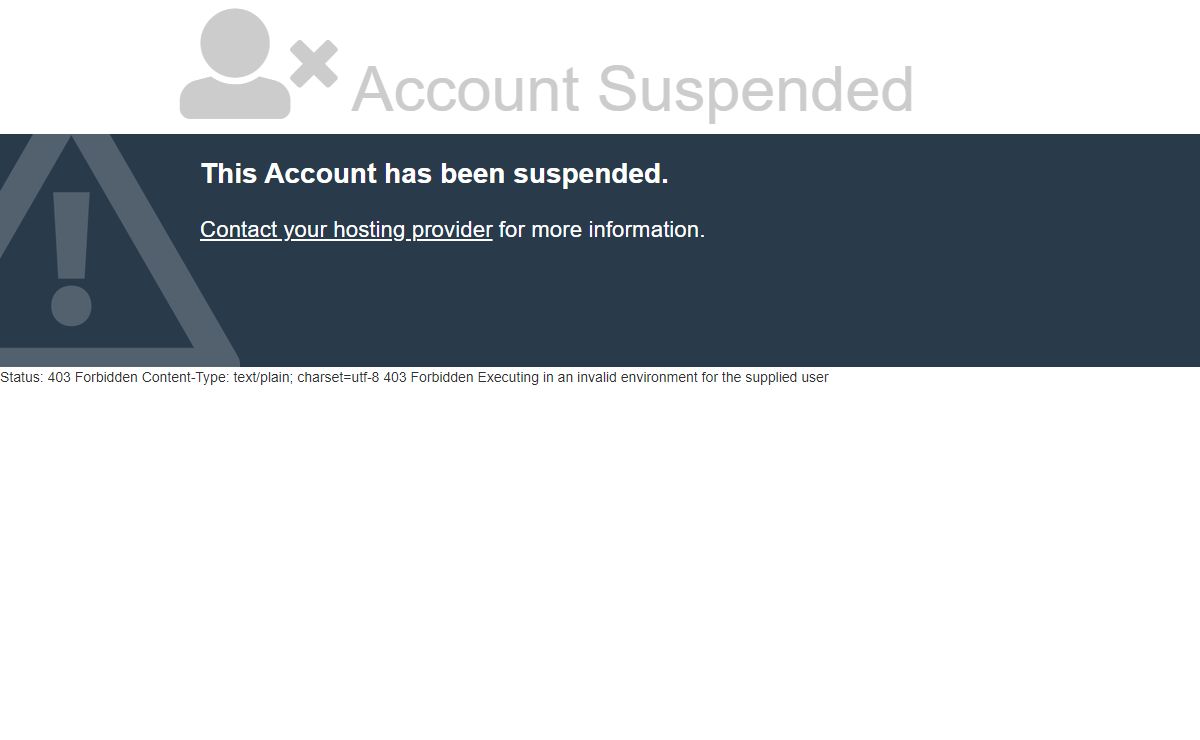 Account Suspended