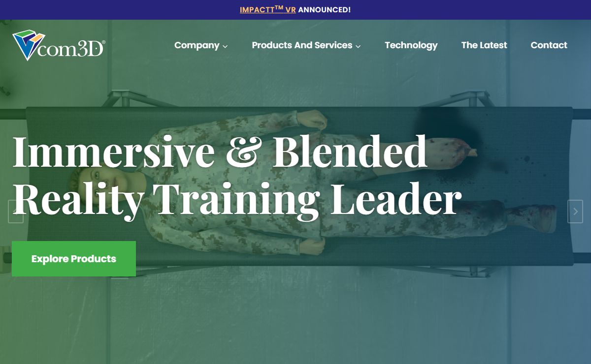 Vcom3D - Immersive & Blended Reality Training Leader