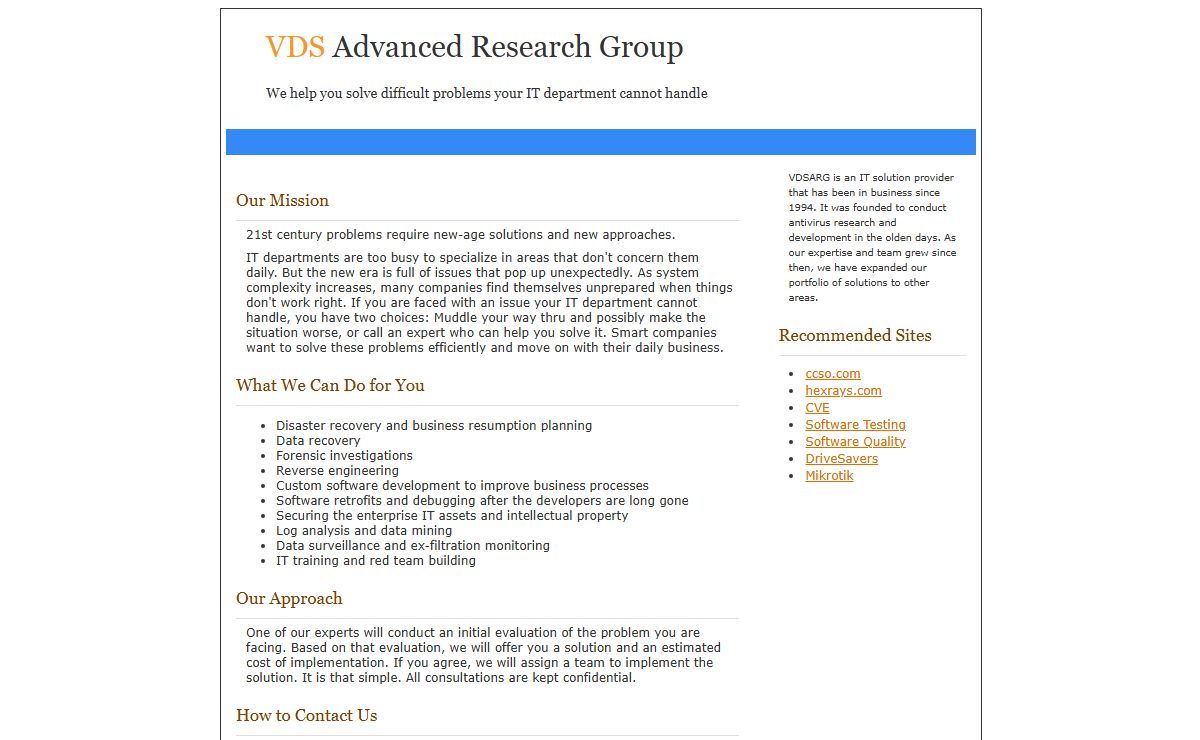 VDS Advanced Research Group