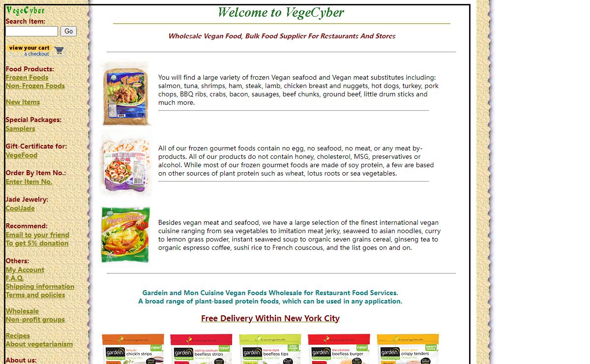 Wholesale and Retail - Large selection of Vegan Foods