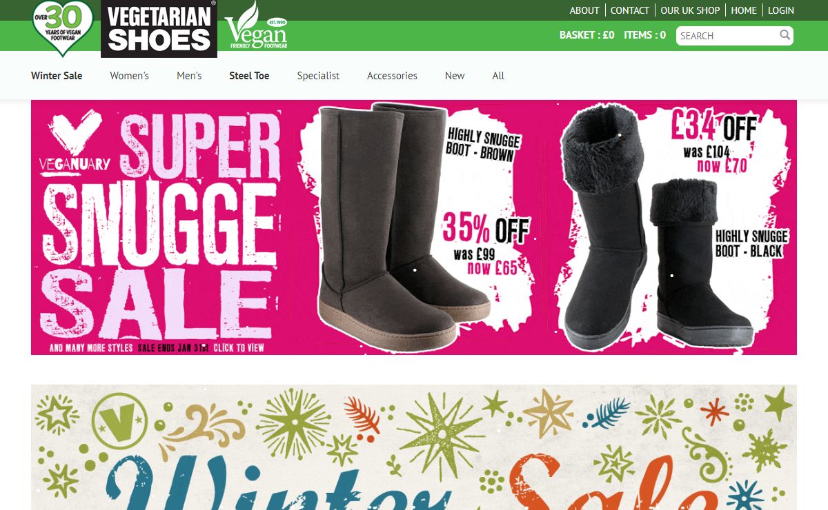 VEGAN FOOTWEAR by Vegetarian Shoes. Made in UK and Europe