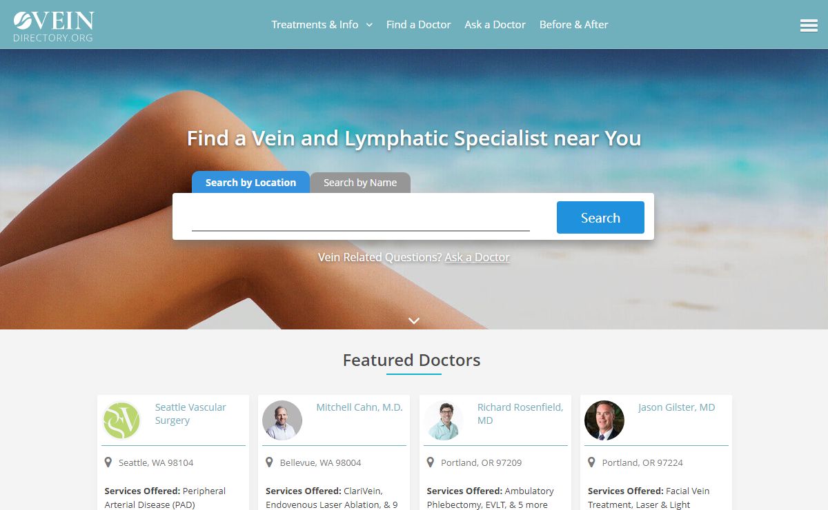 Vein Doctors | Varicose and Spider Vein Treatments | Vein Directory