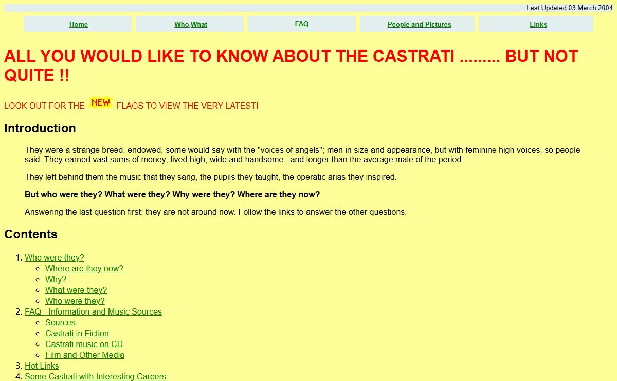 All you would like to know about the Castrati