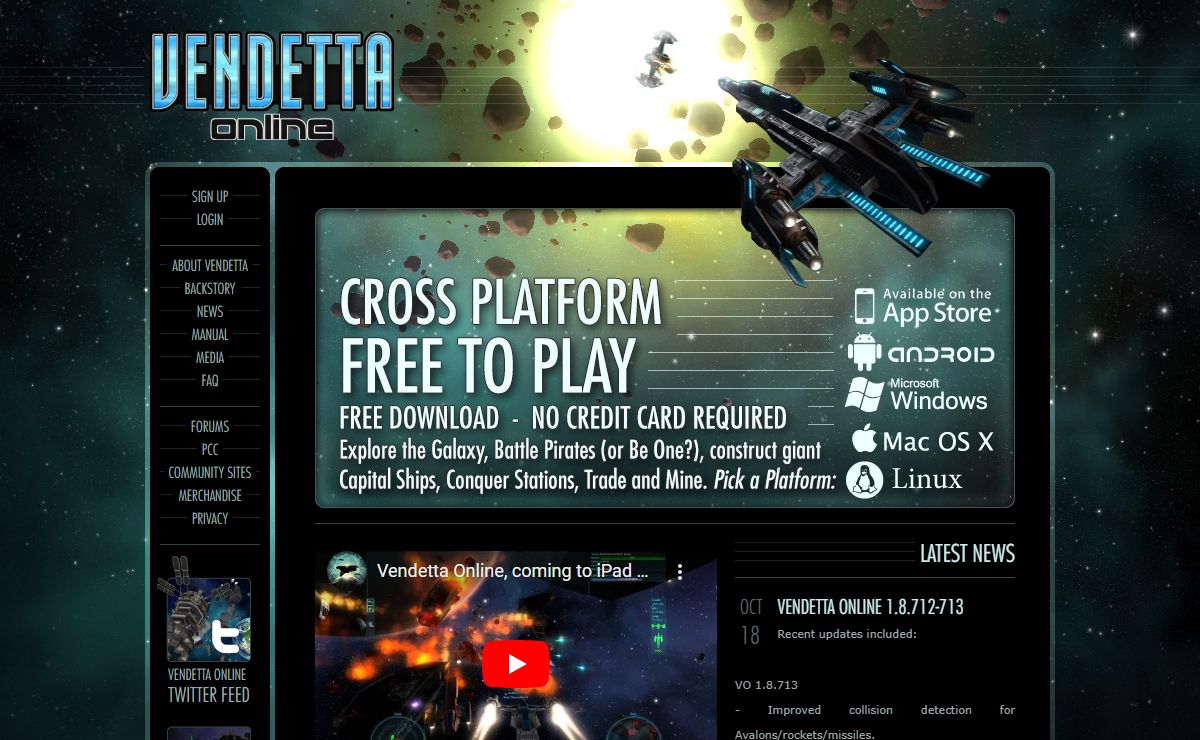 Vendetta Online - 3D Space Combat MMORPG for Windows, Mac, Linux, Android, iOS and VR