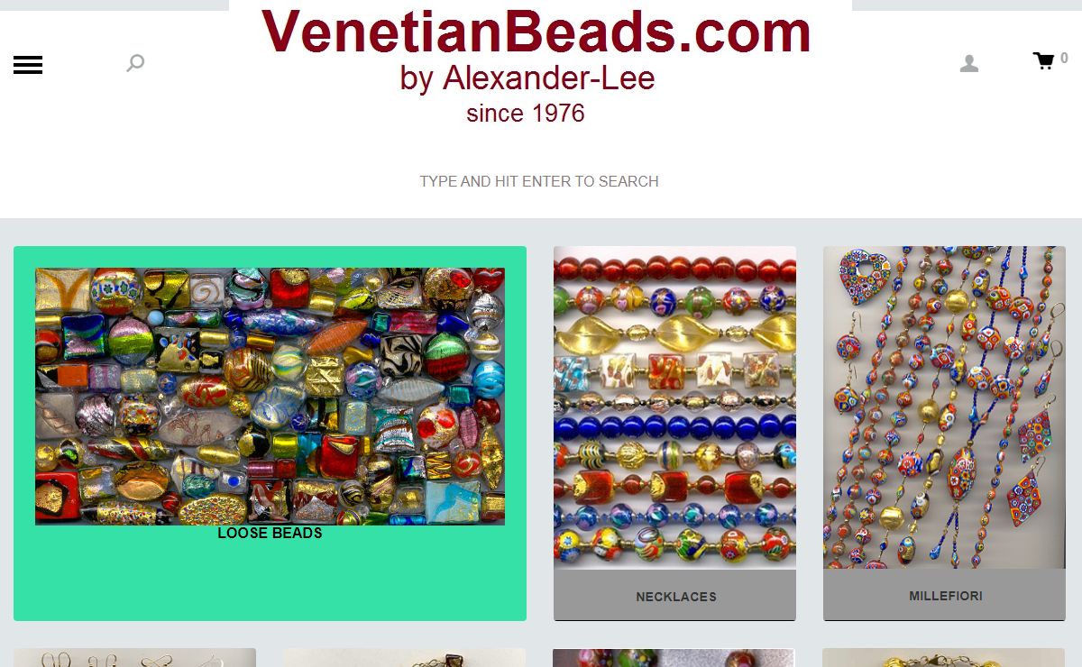 VenetianBeads.com, Murano Glass Venetian Beads since 1976