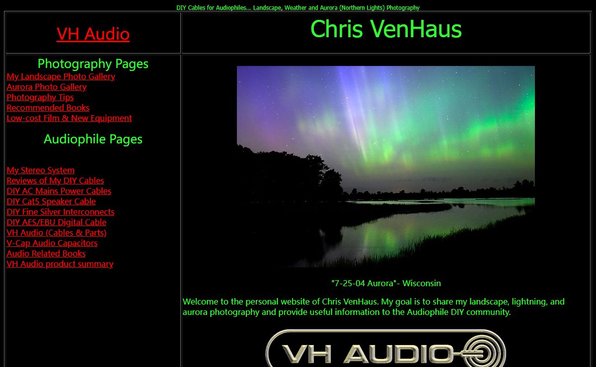 DIY Audio Cables, Landscape and Aurora Photography