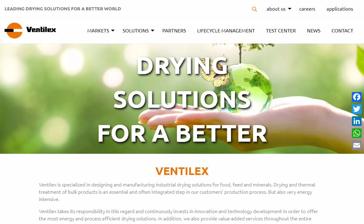 Industrial drying solutions –for a better world
