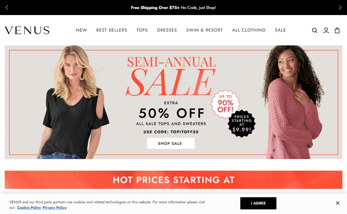VENUS: Women’s Clothes, Swim, and Lingerie