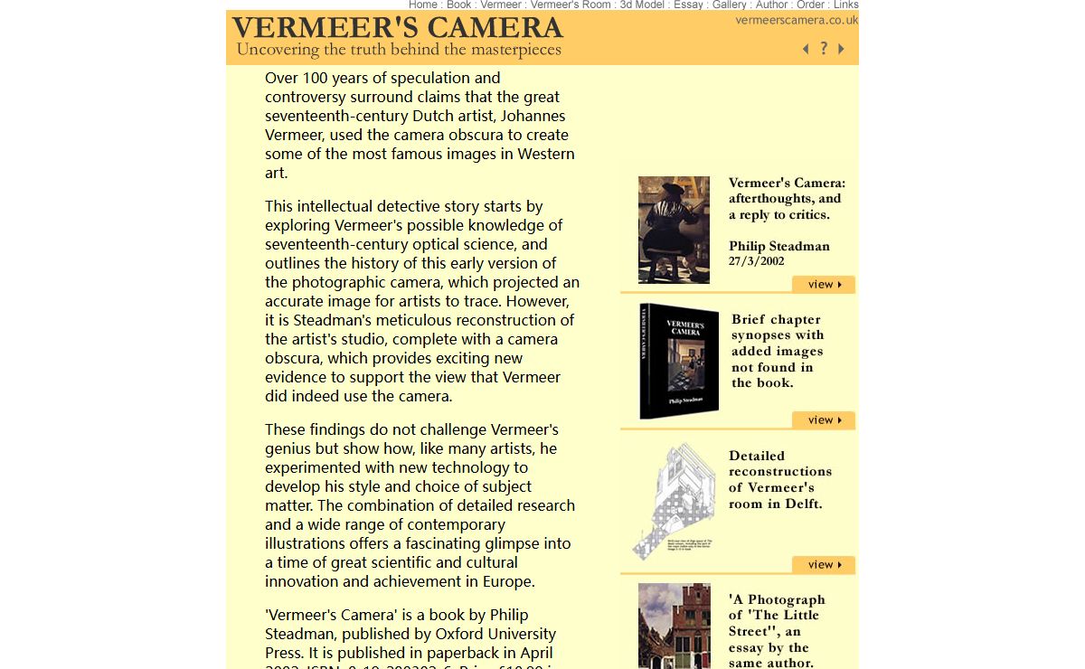 Vermeers Camera, Uncovering the Truth Behind the Masterpieces. A Book by Philip Steadman