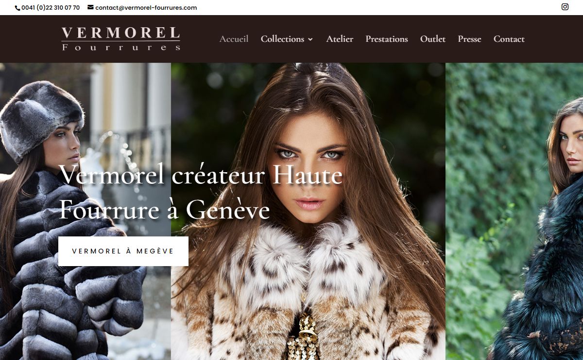 Atelier et boutique de fourrure haute couture du créateur Jean-Claude Vermorel à Genève