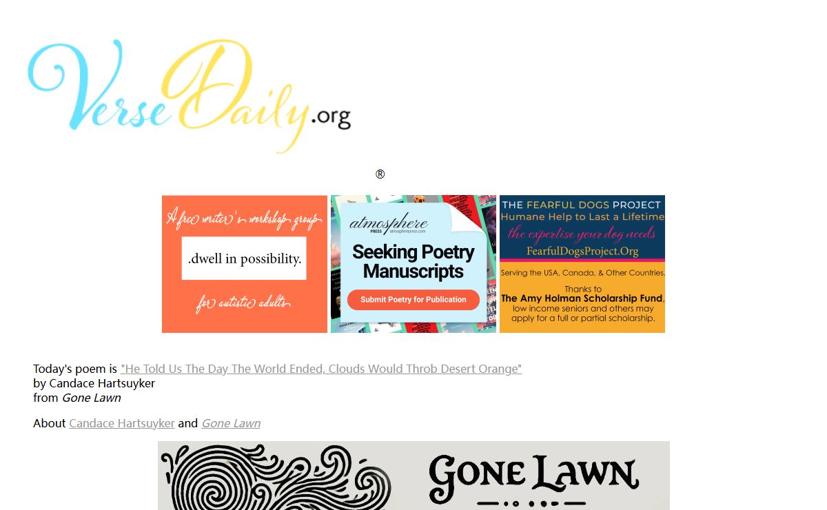 Welcome to Verse Daily!