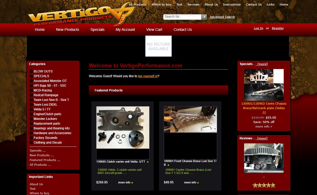 Vertigo Performance, Custom Aftermarket 1/5th scale parts